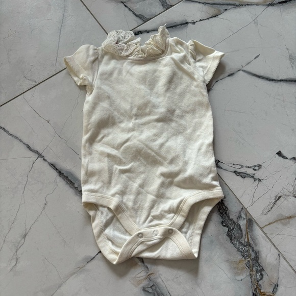 Baby Boden Other - Baby Boden Cream Lace Trim Bodysuit
